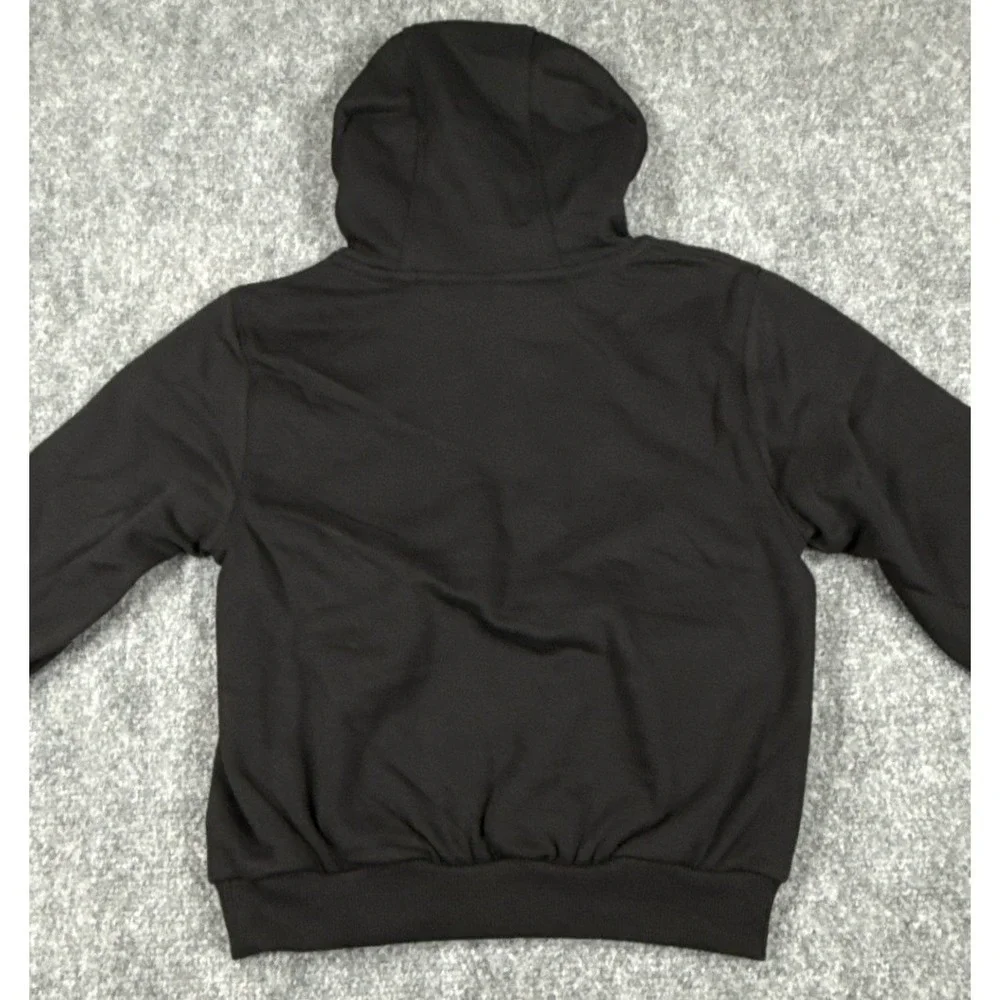 Nike Kids Size 6-7Yrs Large Black Metallic Gold Futura Logo Pullover Hoodie NWT